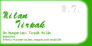 milan tirpak business card